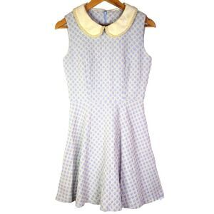 Baby Blue and White Polka Dot Peter Pan Collar Dress